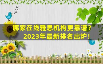 哪家在线雅思机构更靠谱？ 2023年最新排名出炉！